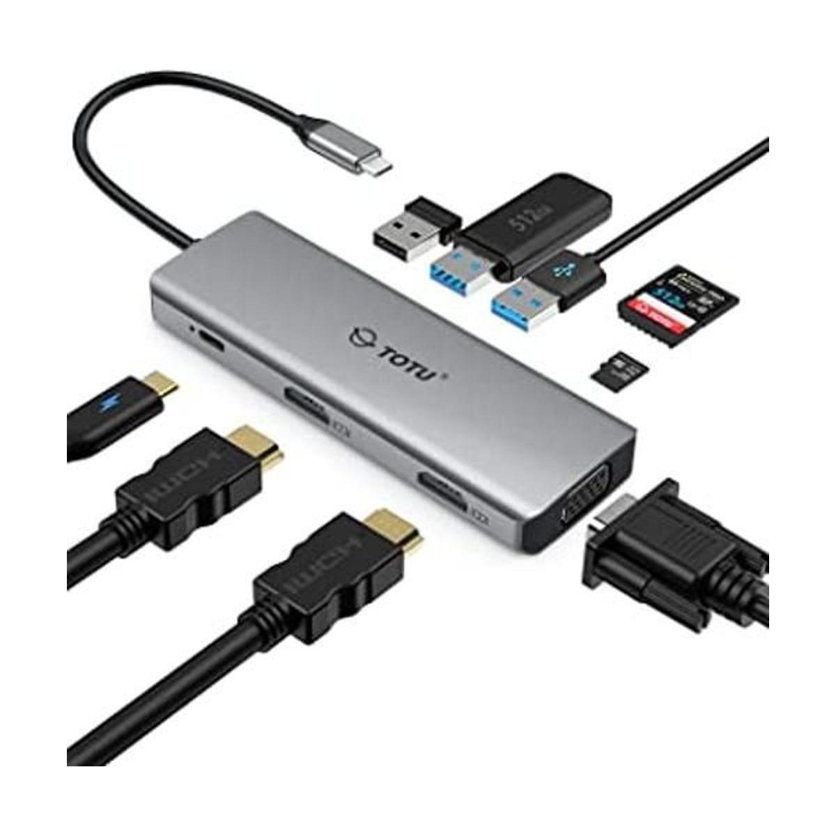 TOTU Estación de acoplamiento concentrador USB C