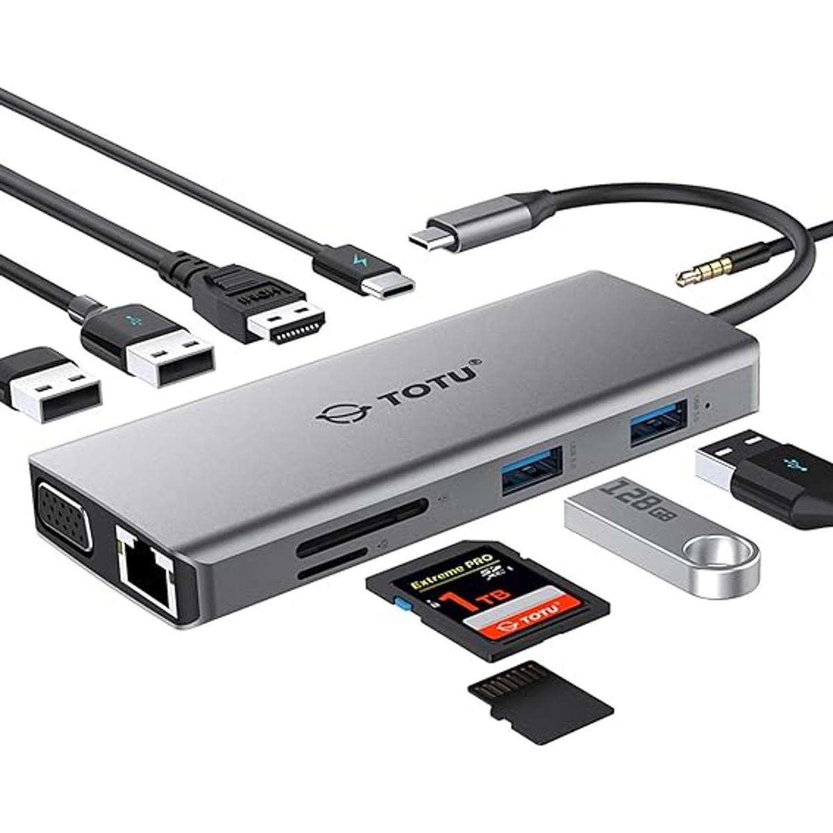 Hub USB C Hub tipo C adaptador TOTU 11 en 1 con