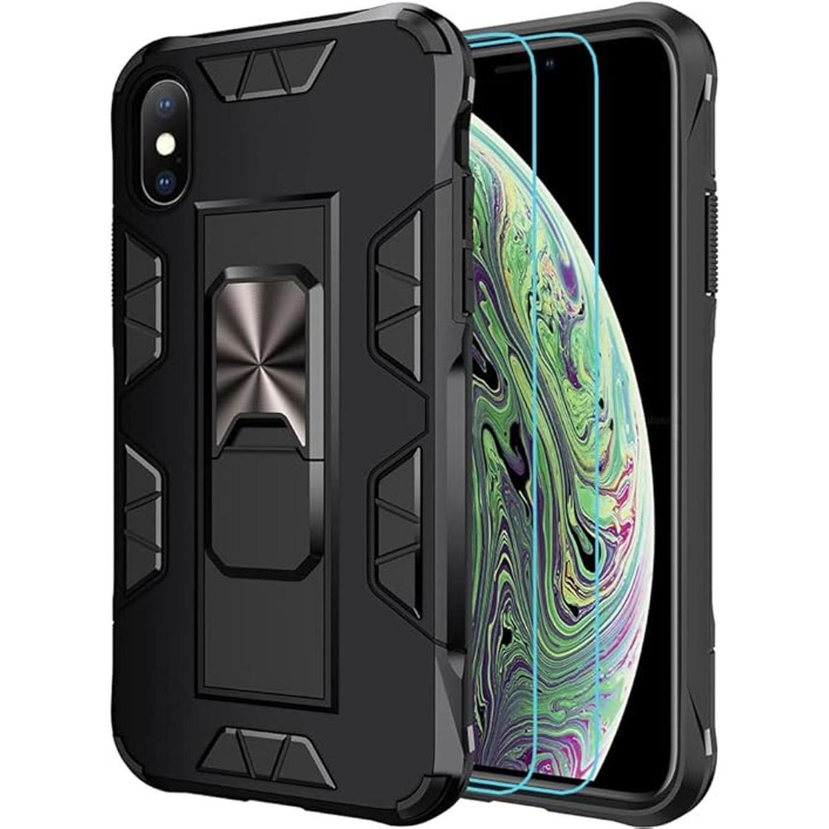 Funda para iPhone Xs Max de grado militar con protector de