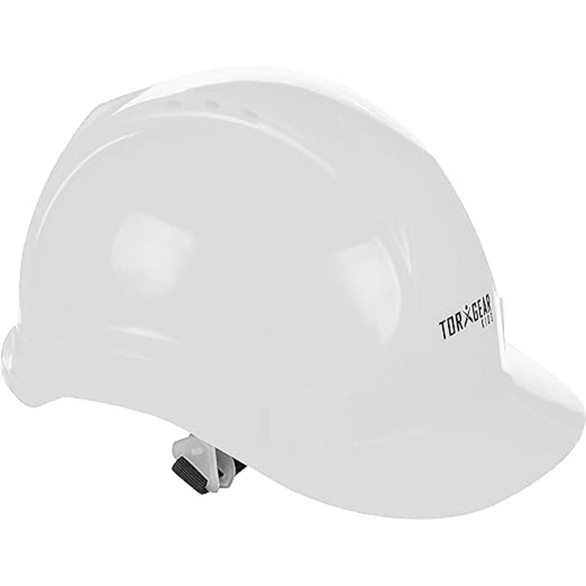 TorxGear Kids Sombrero duro blanco para niños casco de