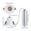TORCHSTAR Iluminación LED empotrable de 2 pulgadas con_4