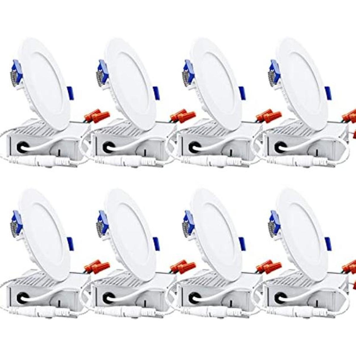 TORCHSTAR Basic Series Paquete de 8 luces LED empotrables
