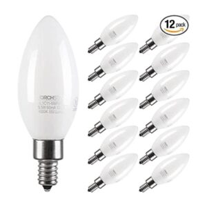 TORCHSTAR Paquete de 12 bombillas LED E12 regulables con_1