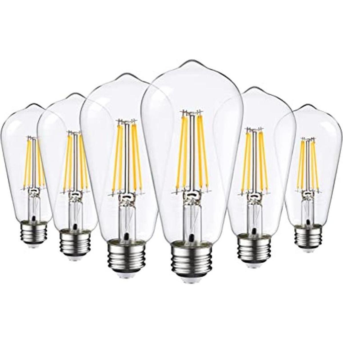 TORCHSTAR Bombillas LED Edison ST64 7 W 75 W 800 lm