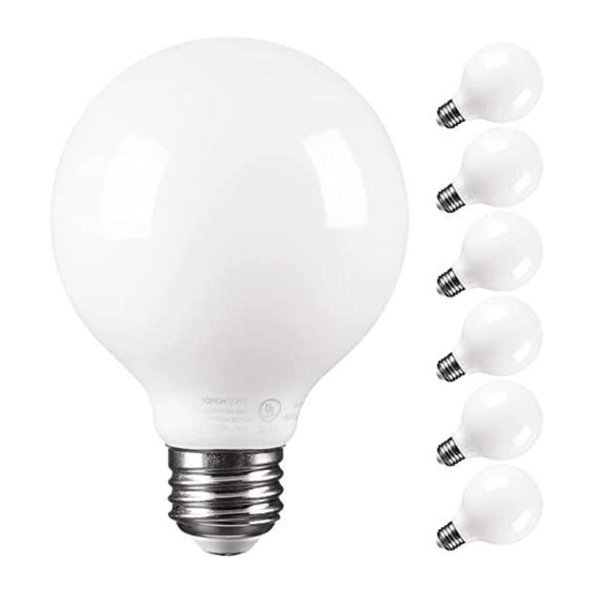 TORCHSTAR G25 Bombillas LED regulables y redondas