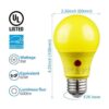 TORCHSTAR Bombilla LED A19 de color amarillo del atardecer_4