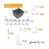 TORACK Kit organizador de accesorios de tablero de