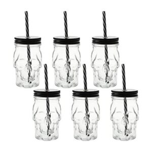 TOPZEA Paquete de 6 tazas Mason Tarros vaso de cristal de