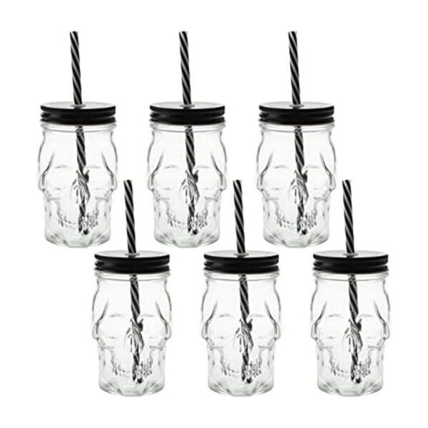 TOPZEA Paquete de 6 tazas Mason Tarros vaso de cristal de