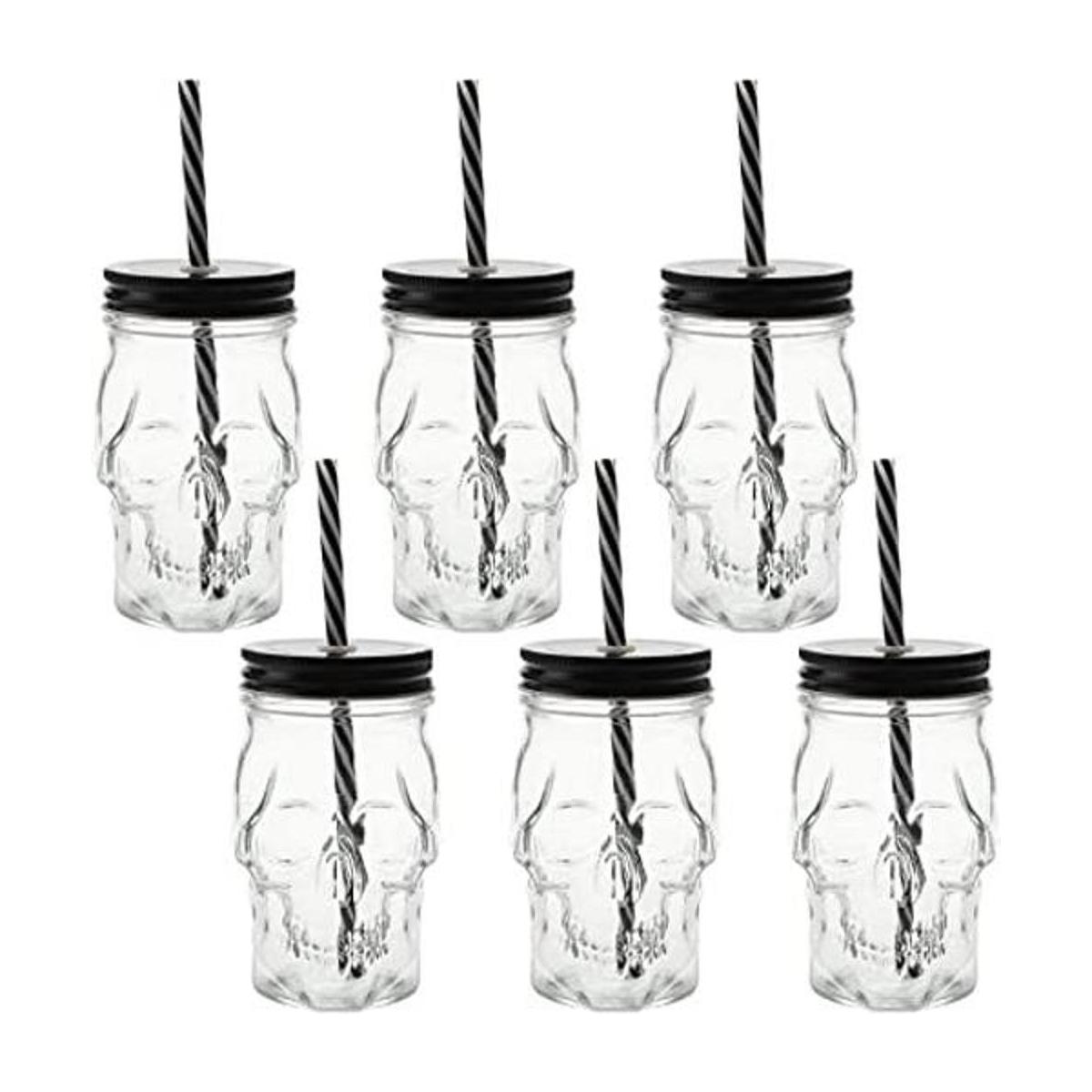 TOPZEA Paquete de 6 tazas Mason Tarros vaso de cristal de