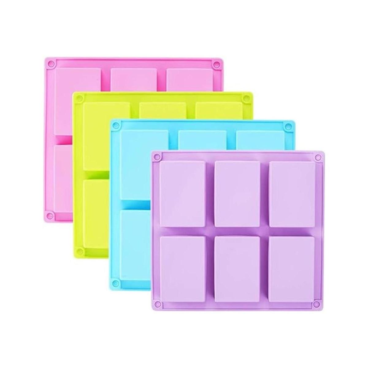 TDHDIKE Paquete de 4 moldes rectangulares de silicona para