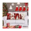 Juego de 4 fundas de almohada de Navidad de 18 x 18