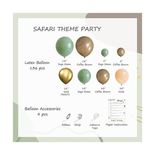 TOPLLON Kit de guirnalda de globos color verde salvia_4