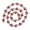 TOPINCN Cadena de diamantes de imitación con forma de flor