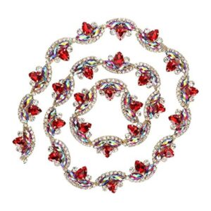 TOPINCN Cadena de diamantes de imitación con forma de flor