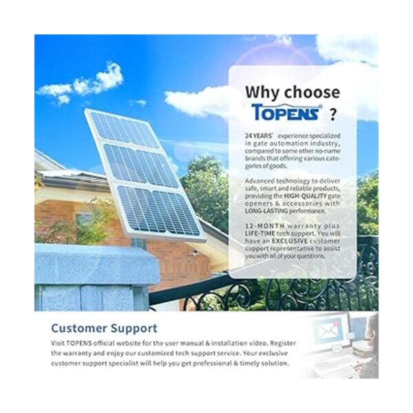 TOPENS TSP30W Panel solar monocristalino de 30 W 24 V