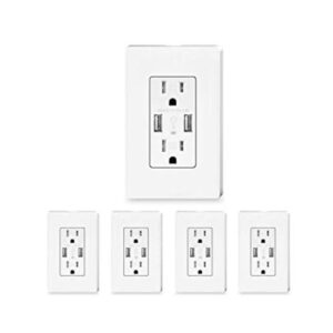 TOPELER Receptáculos USB de 4.8 A paquete de 4_1