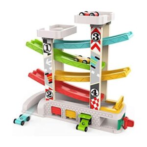 TOP BRIGHT Pista de madera para coches de juguete con 4_1