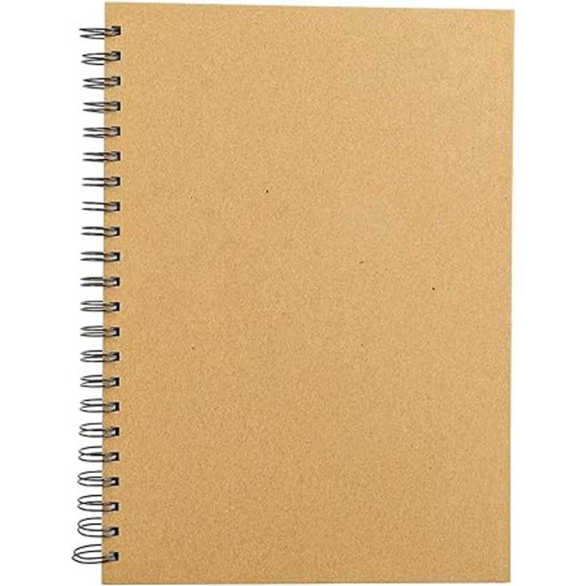 Krafty Cuaderno de bocetos en espiral tapa blanda