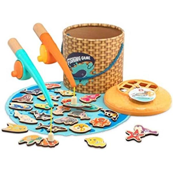 TOP BRIGHT Montessori Juego de pesca magnético de madera_1