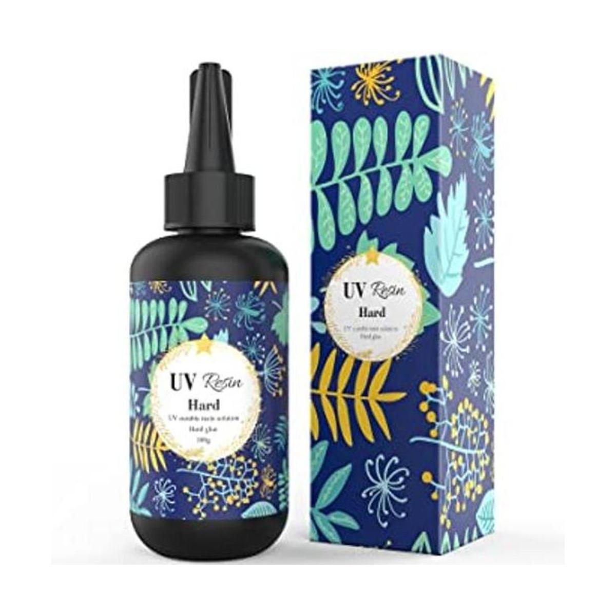 Resina UV 3.53 oz de pegamento duro cristalino de curado
