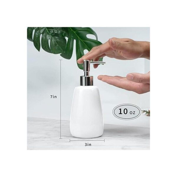 TOOZFO Dispensador de jabón de manos blanco botellas de_5