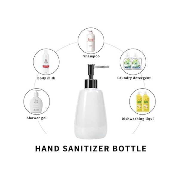 TOOZFO Dispensador de jabón de manos blanco botellas de_4
