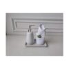 TOOZFO Dispensador de jabón de manos blanco botellas de_2
