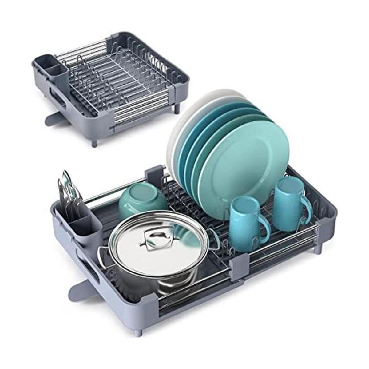 TOOLF Escurridor de platos extensible escurridor de