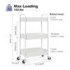 TOOLF Carrito rodante de 3 niveles carrito utilitario de_6