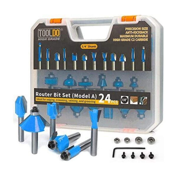 TOOLDO Juego de brocas de enrutador de 24 piezas 24 A 24_1