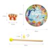 Tooky land Juego de pesca magnético de madera con