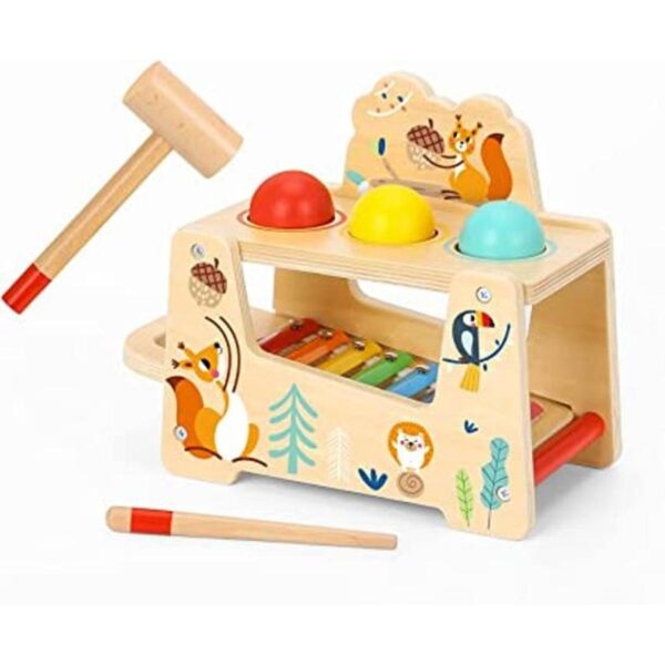 TOOKYLAND Juguetes de madera de banco de libras y grifos_1