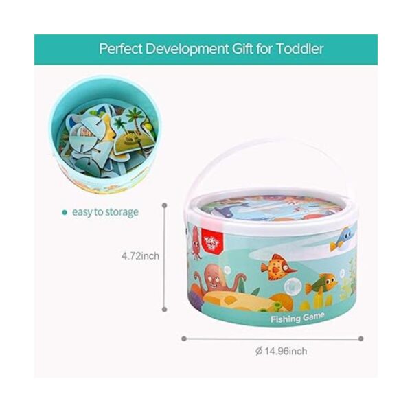 Tooky land Juego de pesca magnético de madera con