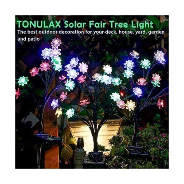 TONULAX Luces solares de jardín luces solares para árbol_2