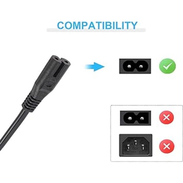 Cable de alimentación de 2 clavijas para el día del juego_4