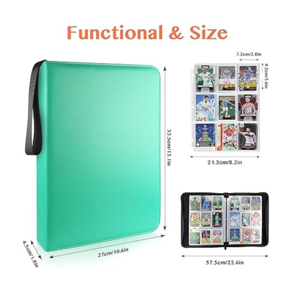 Carpeta de 9 bolsillos con 900 tarjetas compatible con_2