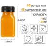 Tomnk 48 botellas de jugo de plástico de 4 onzas con tapas_2