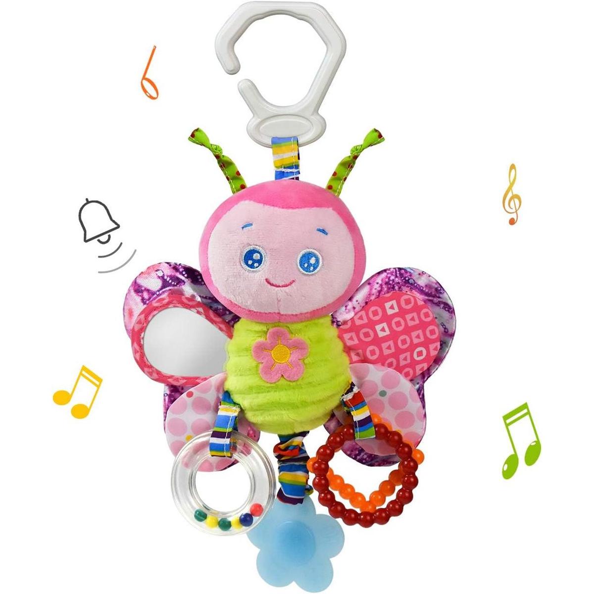 Juguetes de sonajero para bebés con mordedor campana para