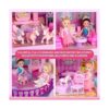 Casa de muñecas con princesas 4 unicornios y muñecas para