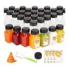Tomnk 48 botellas de jugo de plástico de 4 onzas con tapas_1