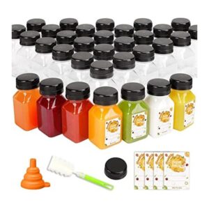 Tomnk 48 botellas de jugo de plástico de 4 onzas con tapas_1
