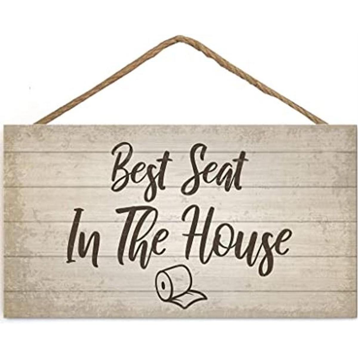 TOMATO FANQIE Funny Best Seat in The House Placa colgante