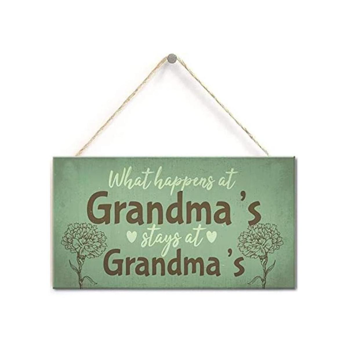 TOMATO FANQIE What Happens at Grandmas Wood Signs Gifts