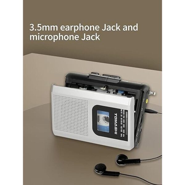 TOMASHI Cassette Player Tape Recorder FM AM Radio with_5