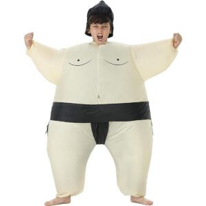 Disfraz inflable de luchador de sumo para niños disfraz_1