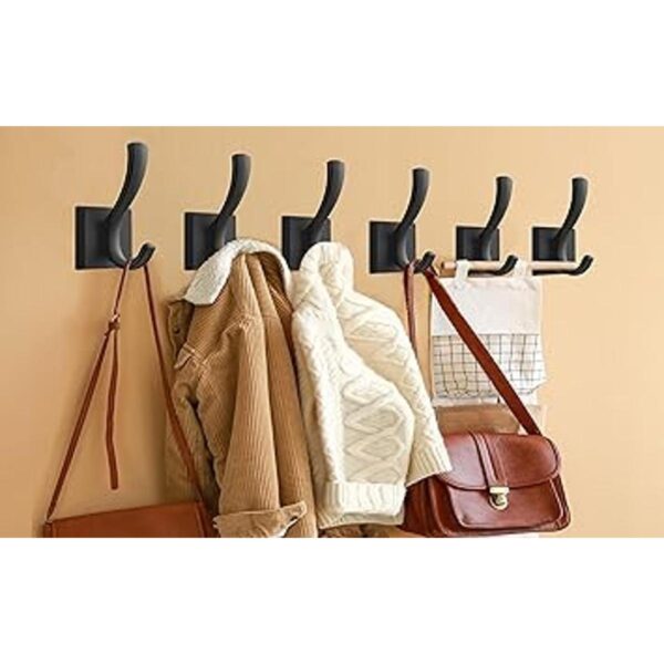 TOFIIGREM Ganchos de pared negros para toallas ganchos de_4