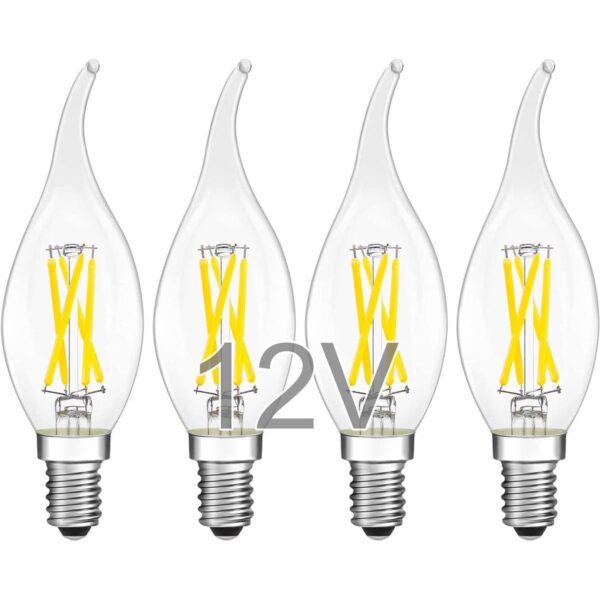 Bombilla LED de bajo voltaje de 12 V 24 V con base E12_1