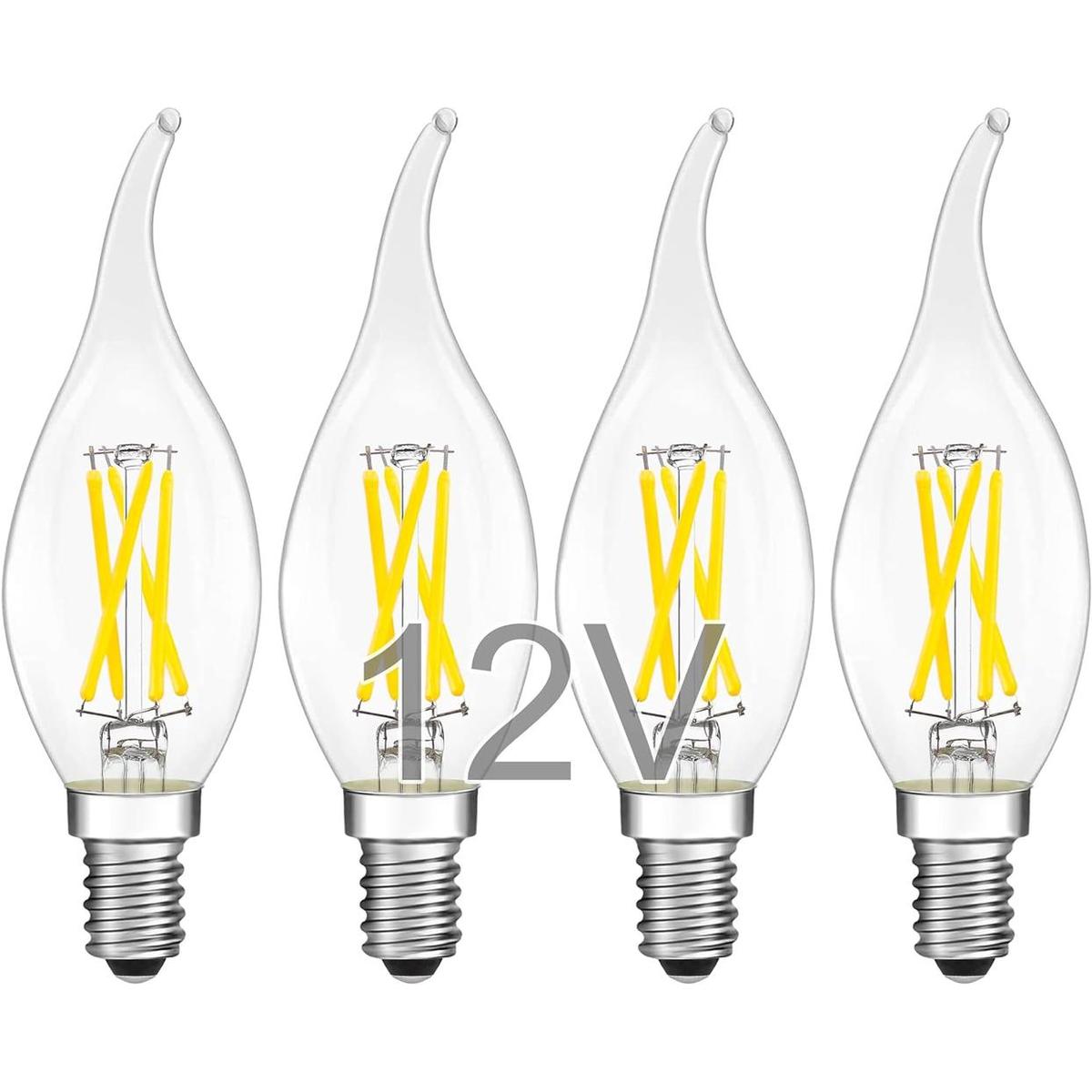 Bombilla LED de bajo voltaje de 12 V 24 V con base E12