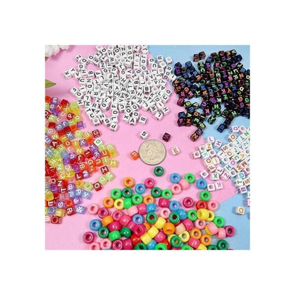 TOAOB 1200 cuentas de letras para pulseras 4 colores_5